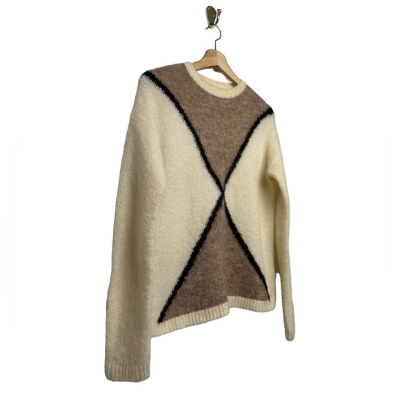 SEZANE Quentin Jumper Ecru Taupe Noir S - Picture 7 of 11